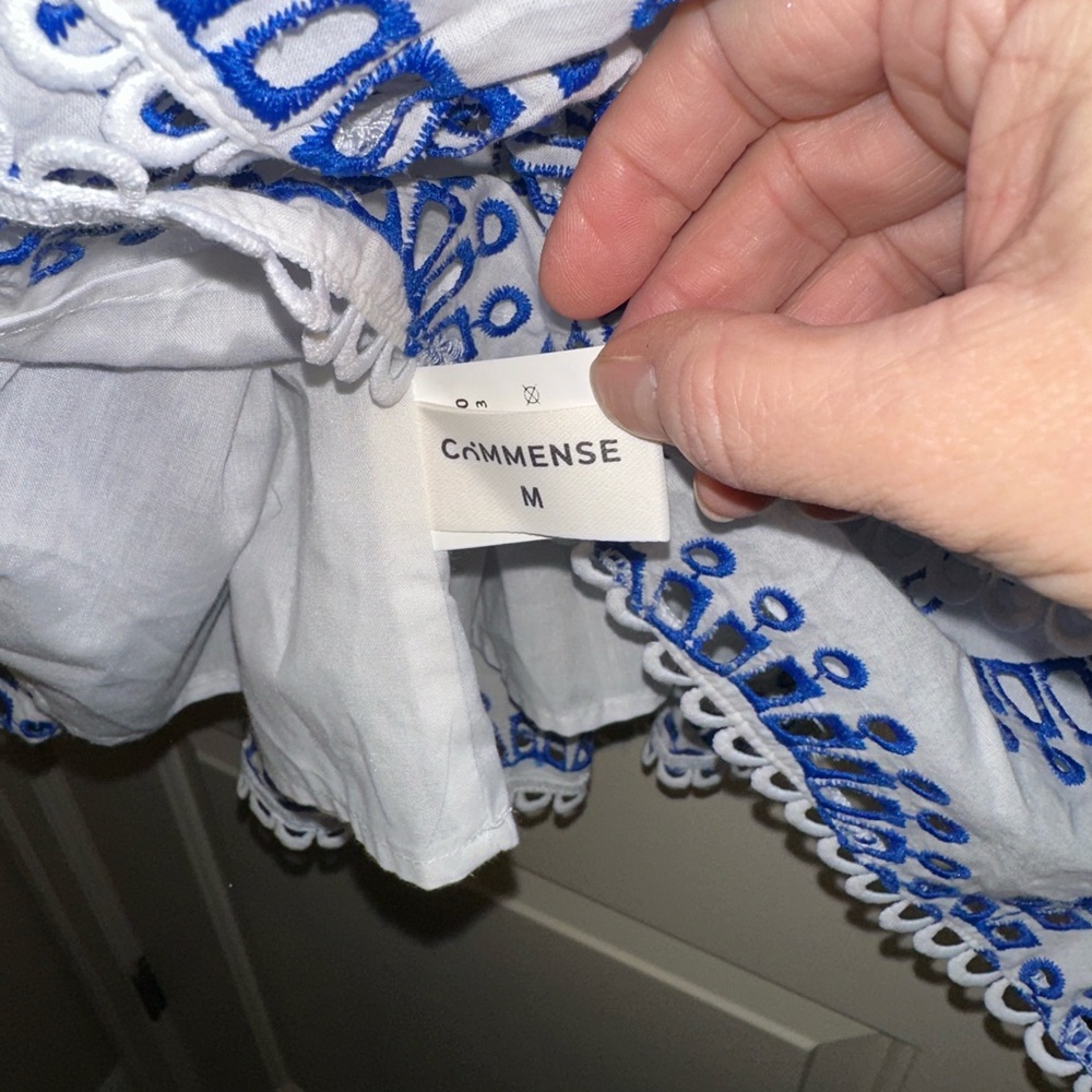 Commense Flirty Blue and White Strapless Mini Dress NWOT - Picture 6 of 8